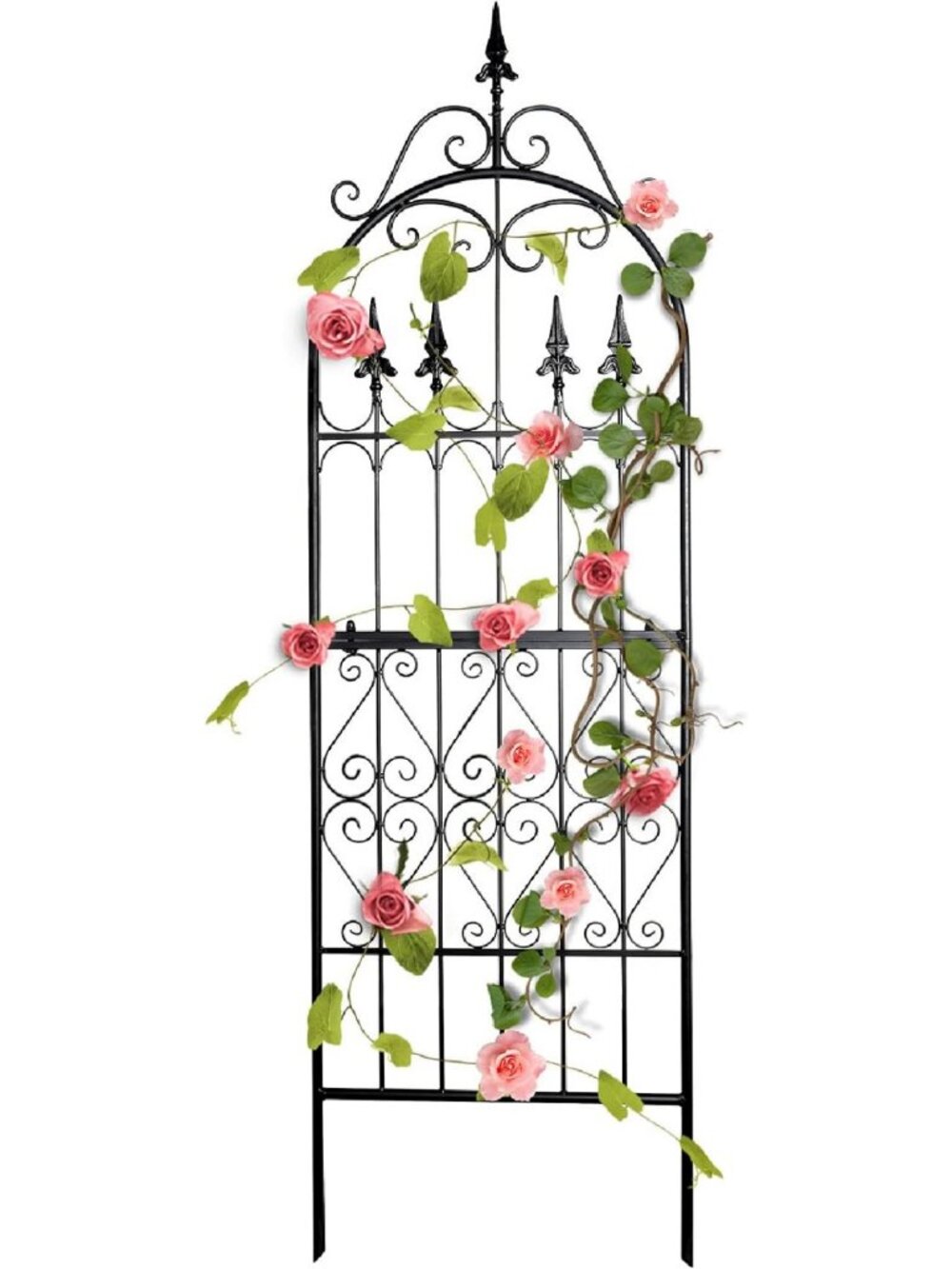 70" Metal Garden Trellis for Climbing Plants - Sturdy Outdoor Support Structure